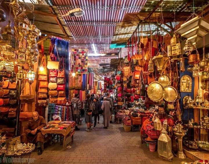 Marrakesh Traditional Market - Bustling souks filled with vibrant colors and unique treasures