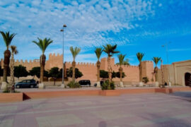 City walls of Taroudant on an Agadir day trip to Taroudant and Tiout
