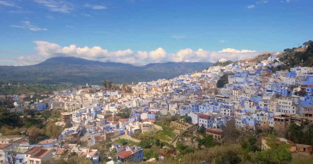 Scenic view of Chefchaouen, a stop on Desert Tours from Tangier.