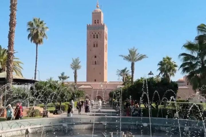 Koutoubia Moschee in Marrakesch im Januar