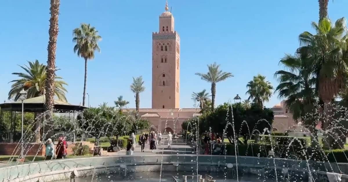 Koutoubia Moschee in Marrakesch im Januar