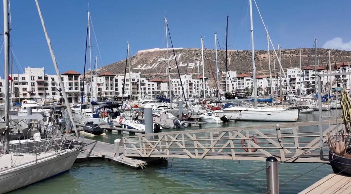 Agadir attractions – panoramic view of Agadir Marina Port, a top Agadir attraction for best things to do