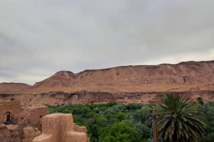 Ait Ben Haddou with its lush palm grove.