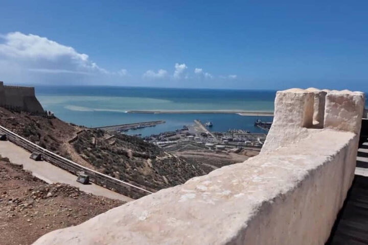 Panoramic view of Agadir city from the historic Kasbah.