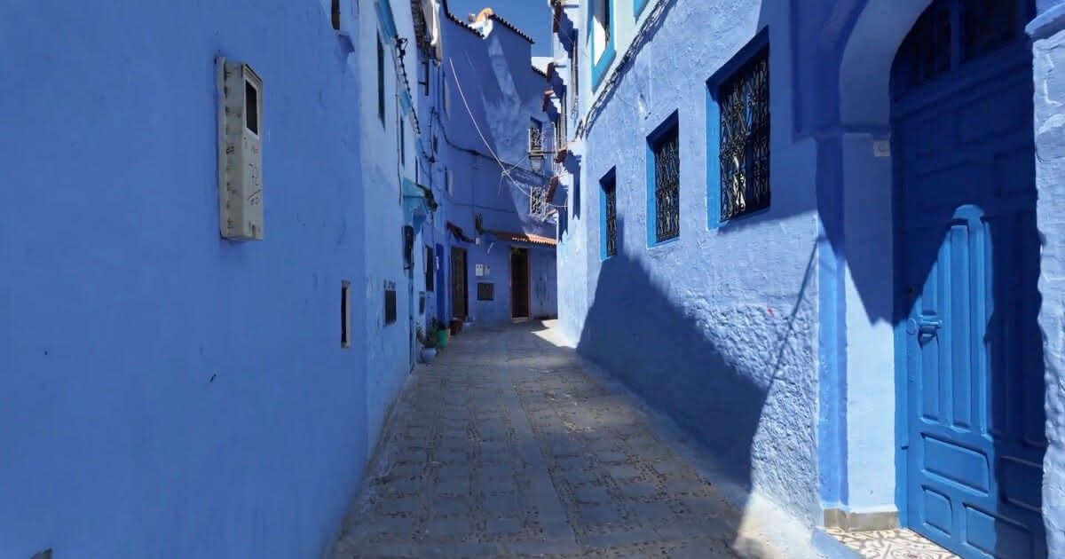 The iconic blue-washed streets of Chefchaouen