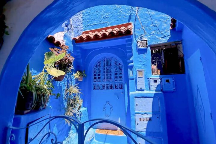 Blue door in the medina of Chefchaouen, the Blue City – Photographer’s Journey in Morocco