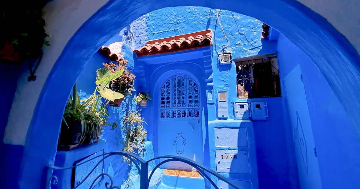 Blue door in the medina of Chefchaouen, the Blue City – Photographer’s Journey in Morocco