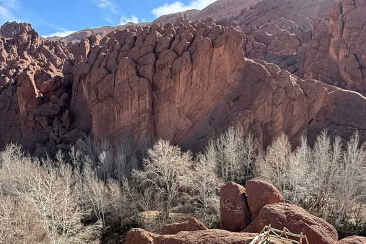 Monkey Fingers rock formations in Dades Valley Morocco
