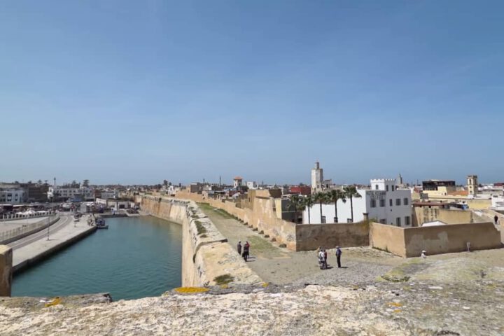 Old Portuguese cannon at El Jadida fortress, Morocco, popular with tourists and history enthusiasts