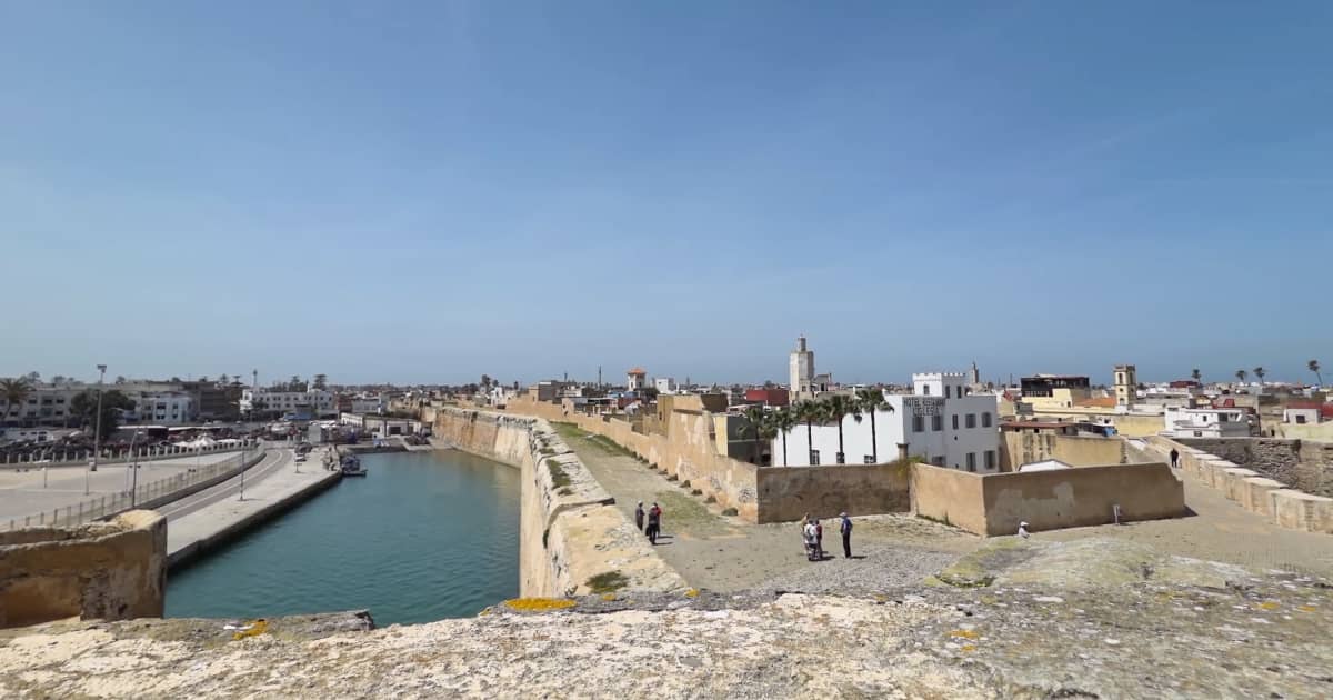 Old Portuguese cannon at El Jadida fortress, Morocco, popular with tourists and history enthusiasts