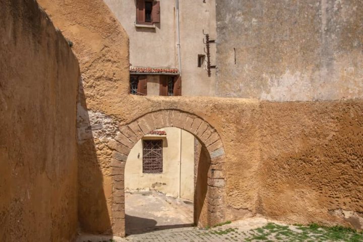 Bab El Marsa Gate, historic landmark and tourist attraction in El Jadida, Morocco
