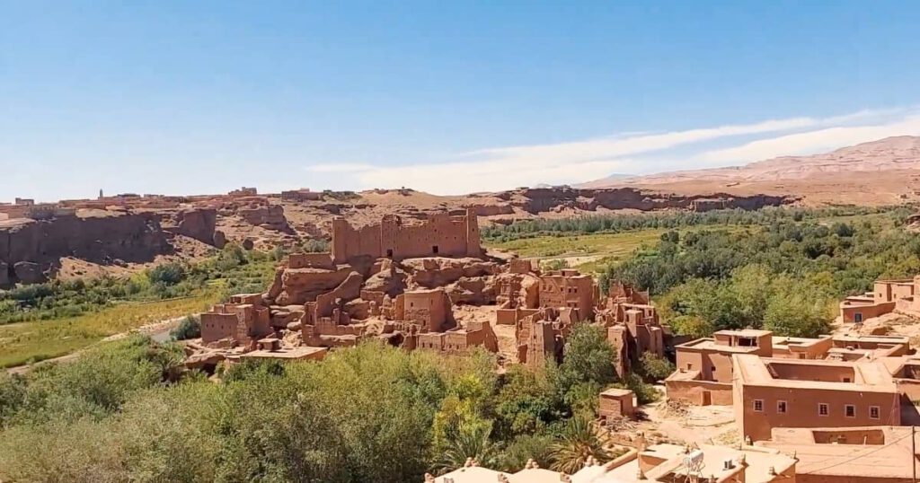 Kasbah in einer Oase bei Kalaat M’Gouna im Atlasgebirge